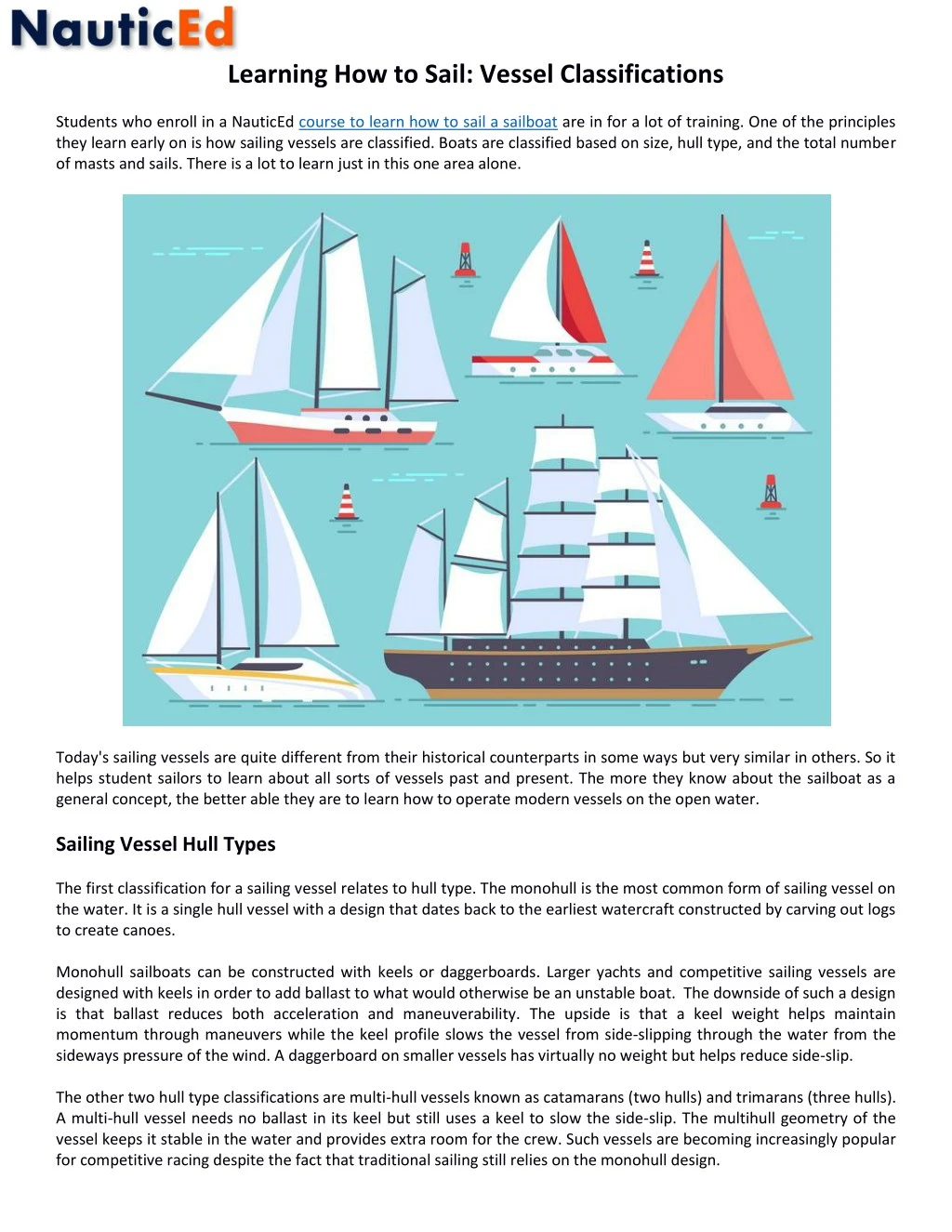 PPT Learning How to Sail Vessel Classifications PowerPoint