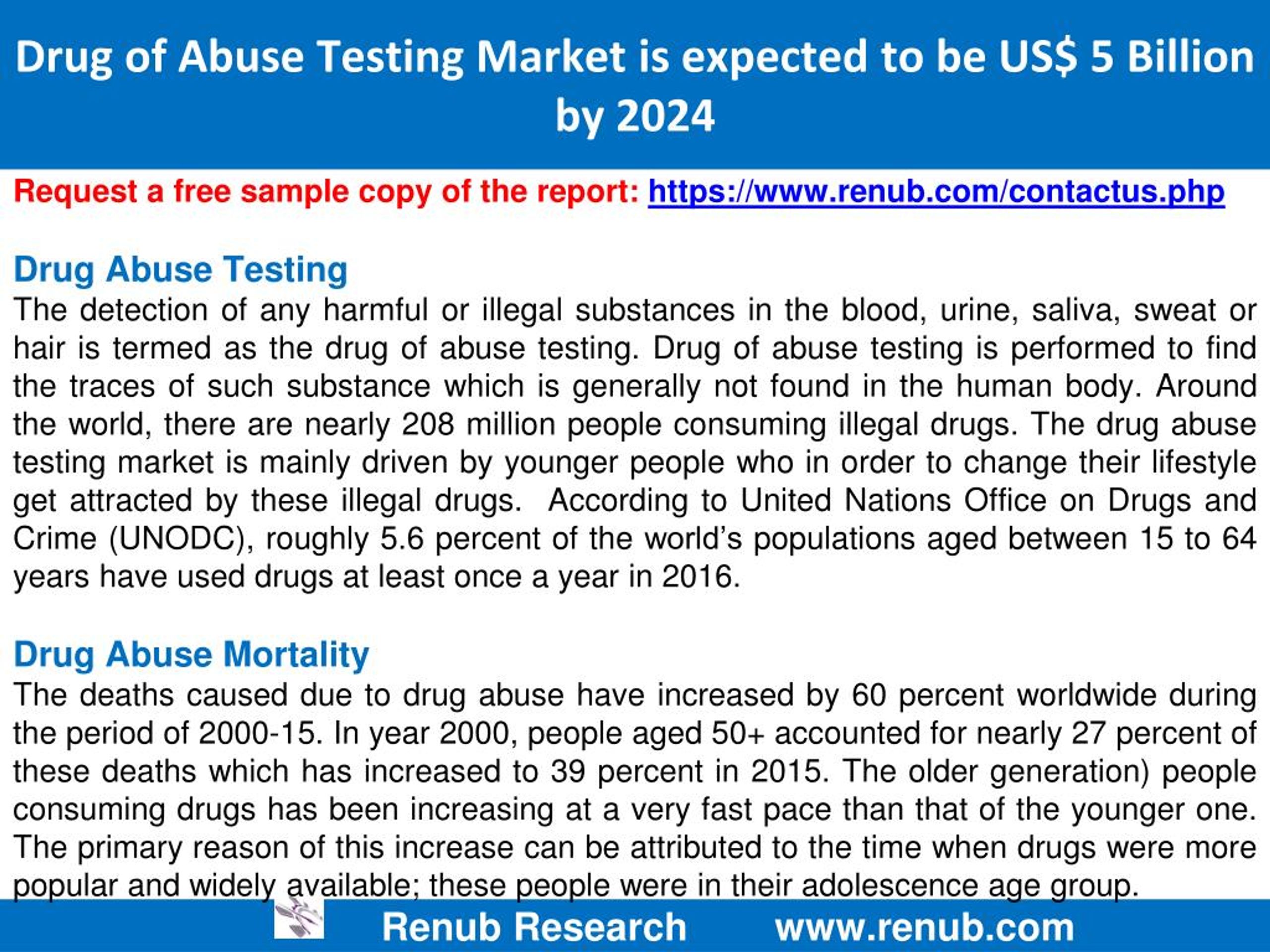 PPT Drug of Abuse Testing Market is expected to be US 5 Billion by