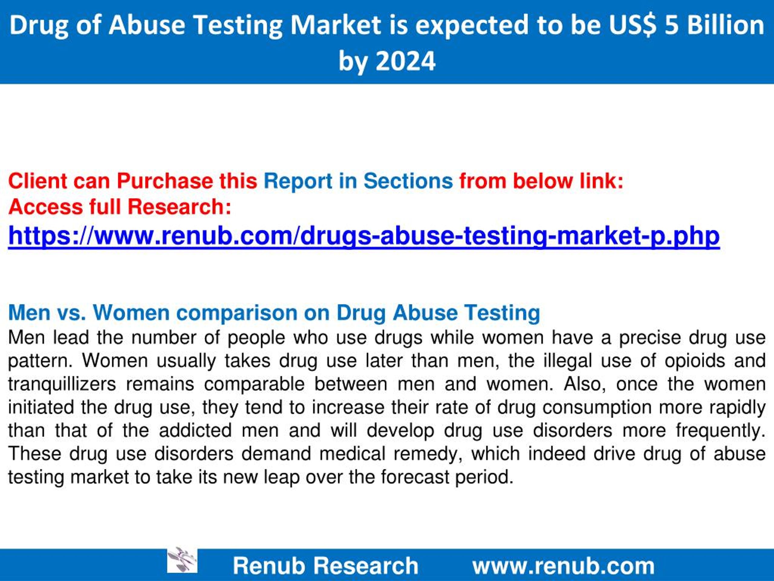 PPT Drug of Abuse Testing Market is expected to be US 5 Billion by