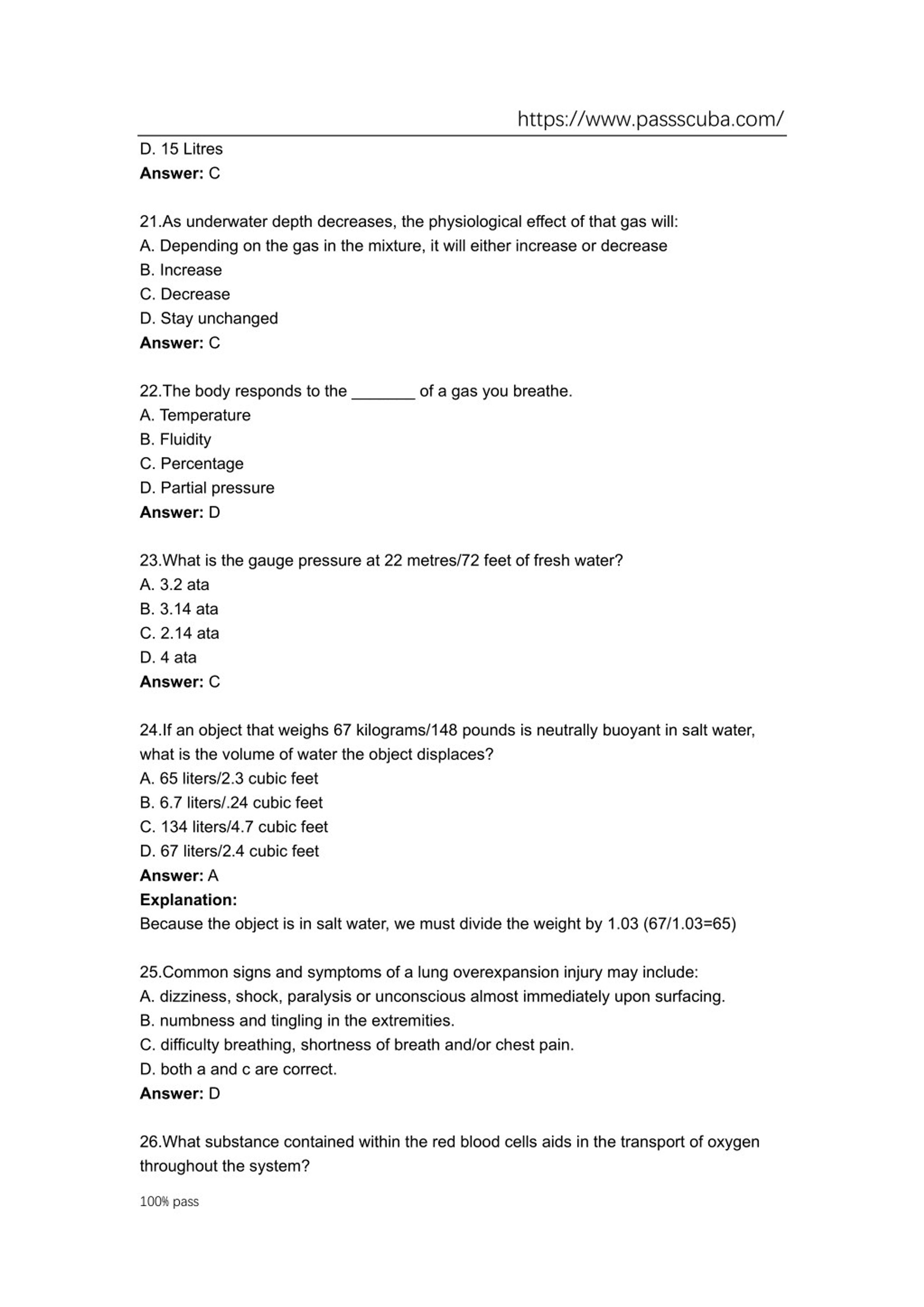 padi final exam answers pdf