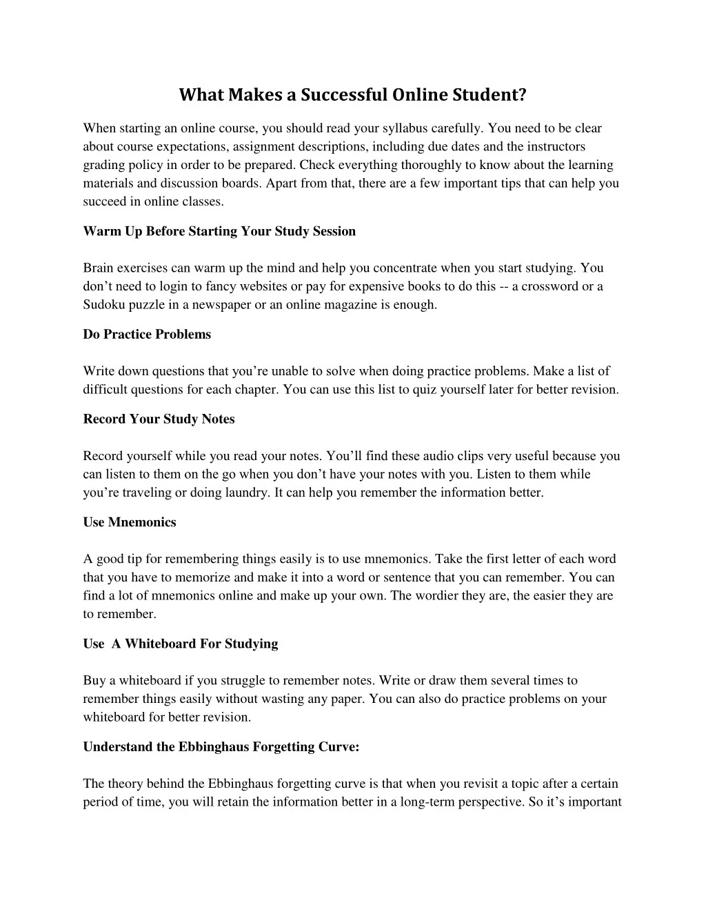ppt-what-makes-a-successful-online-student-powerpoint-presentation