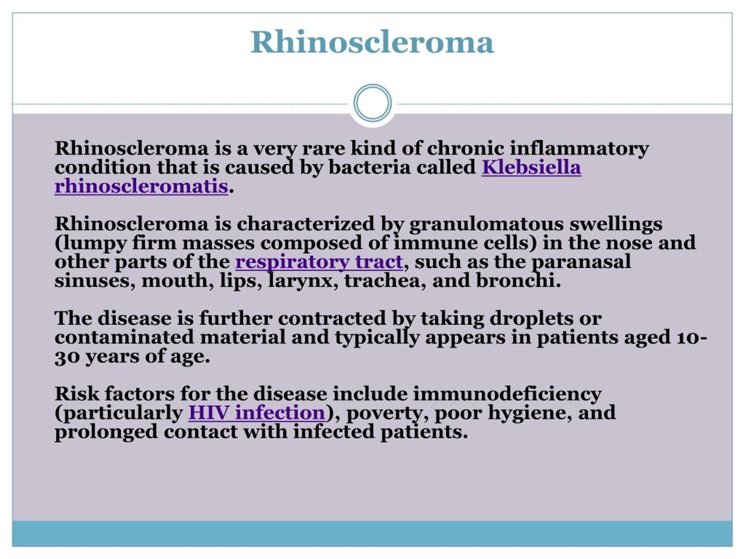 PPT - Rhinoscleroma: Causes, Symptoms, Daignosis, Prevention and ...