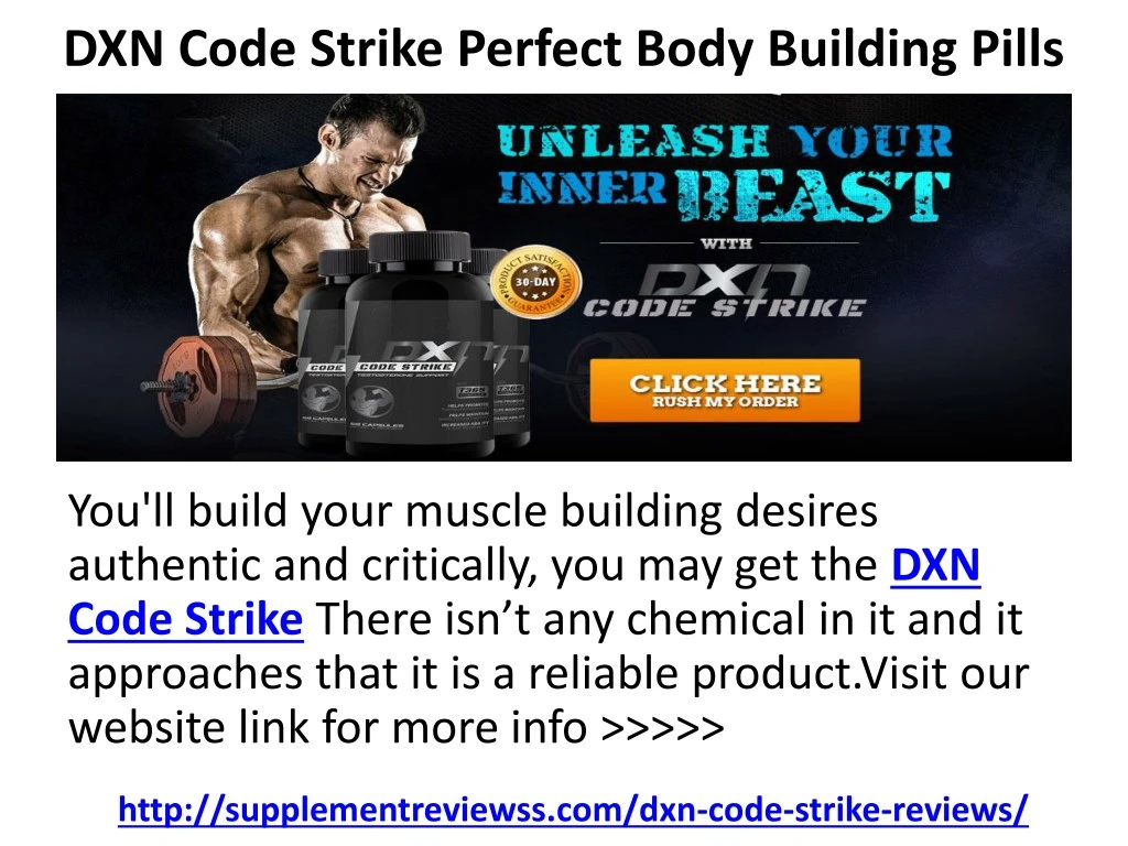 dxn code strike perfect body building pills n.