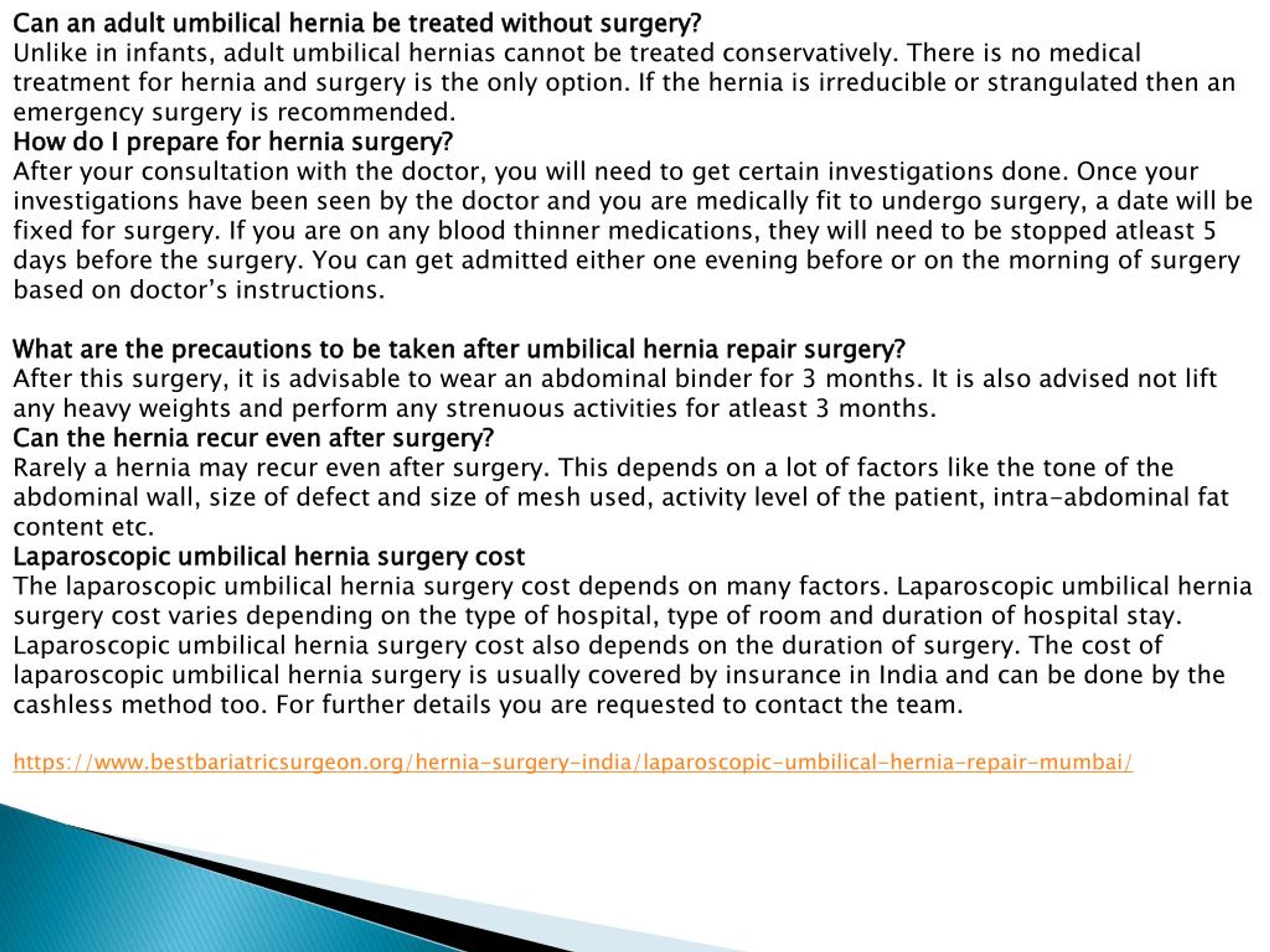 Ppt Laparoscopic Umbilical Hernia Repair Powerpoint Presentation