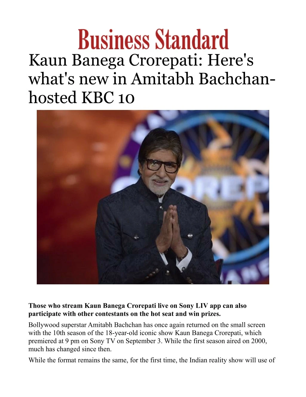 PPT - Kaun Banega Crorepati: Here's what's new in Amitabh ...