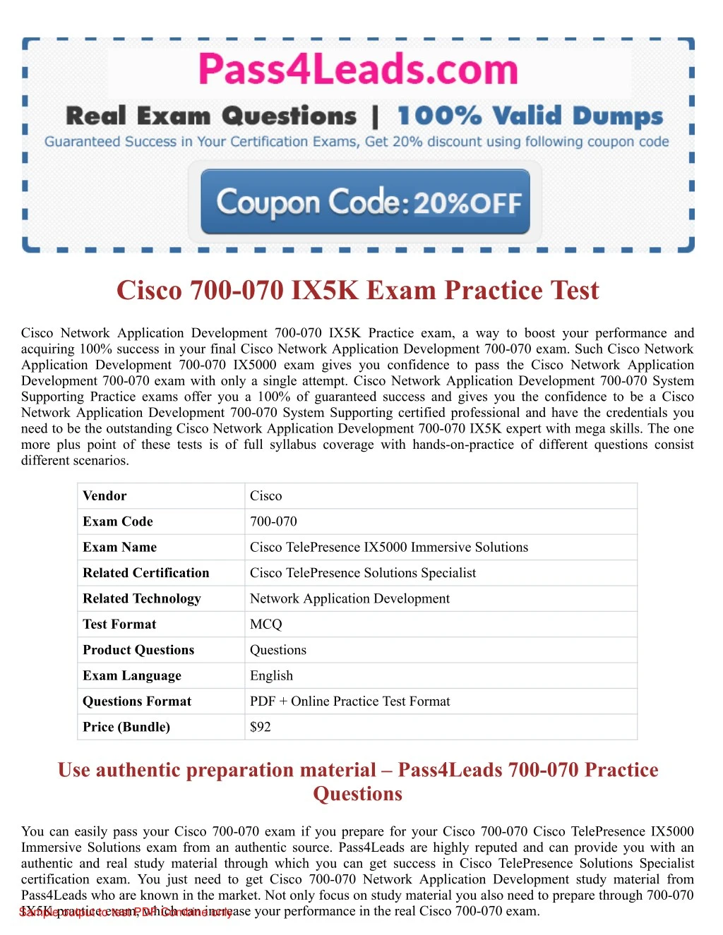 PPT - Cisco 700-070 Test Practice Exam Dumps 2018 PowerPoint Sns-Brigh10