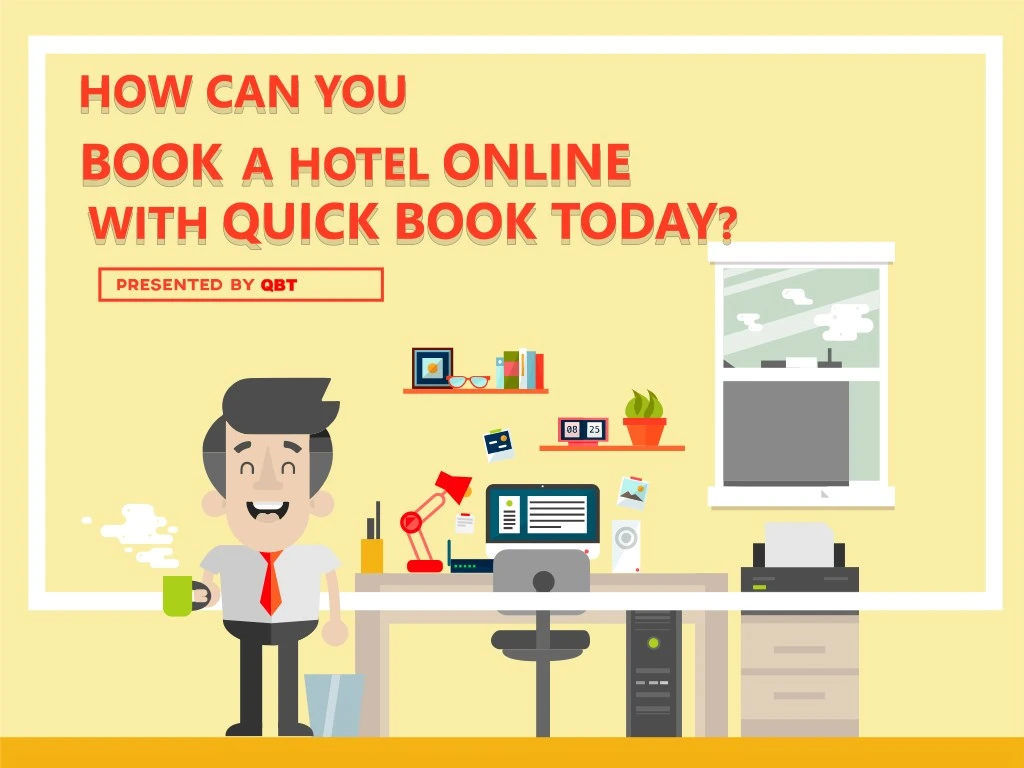 how can you book a hotel online with quick book n.