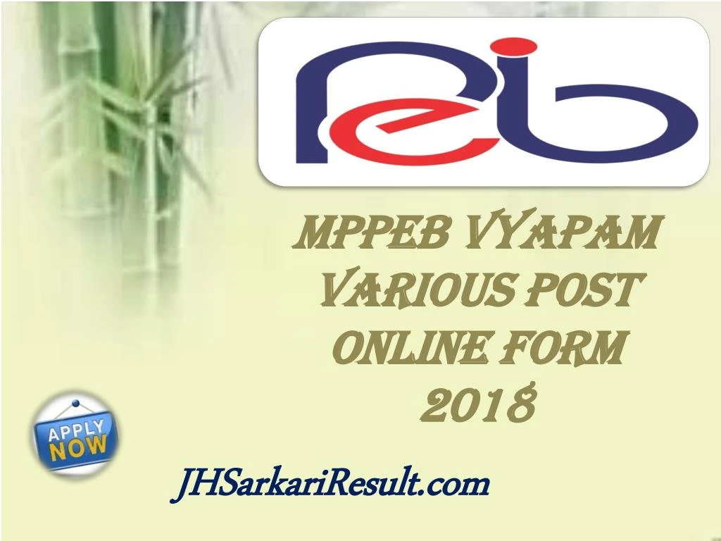 mppeb vyapam various post online form 2018 n.