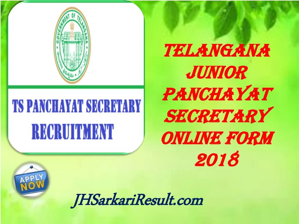 telangana junior panchayat secretary online form n.