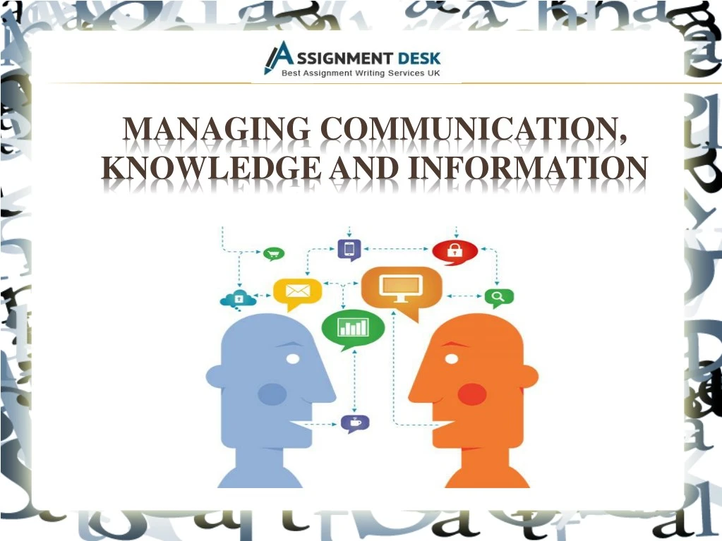managing communication knowledge and information n.