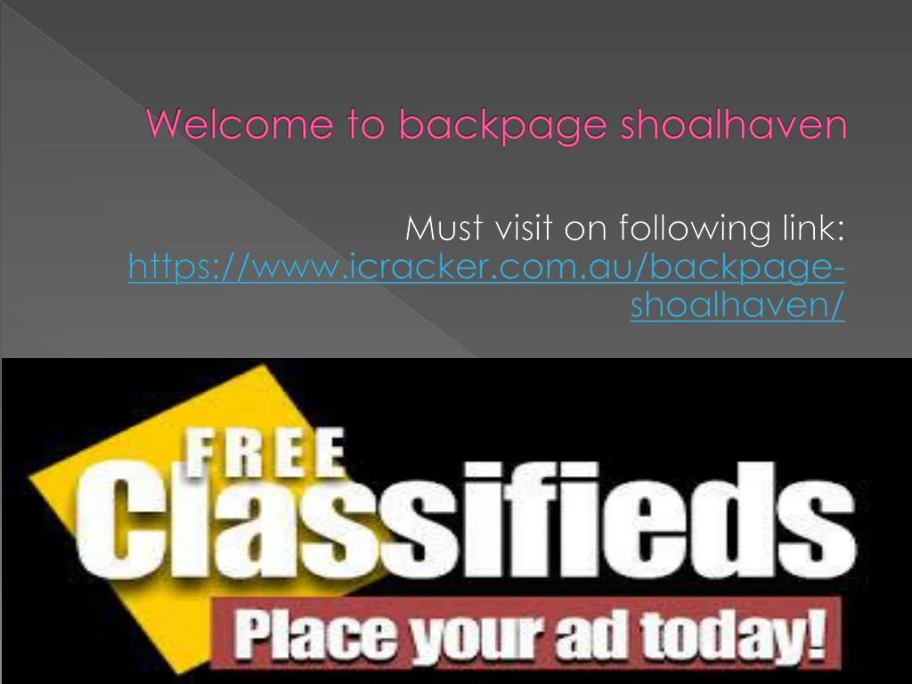 welcome to backpage shoalhaven n.