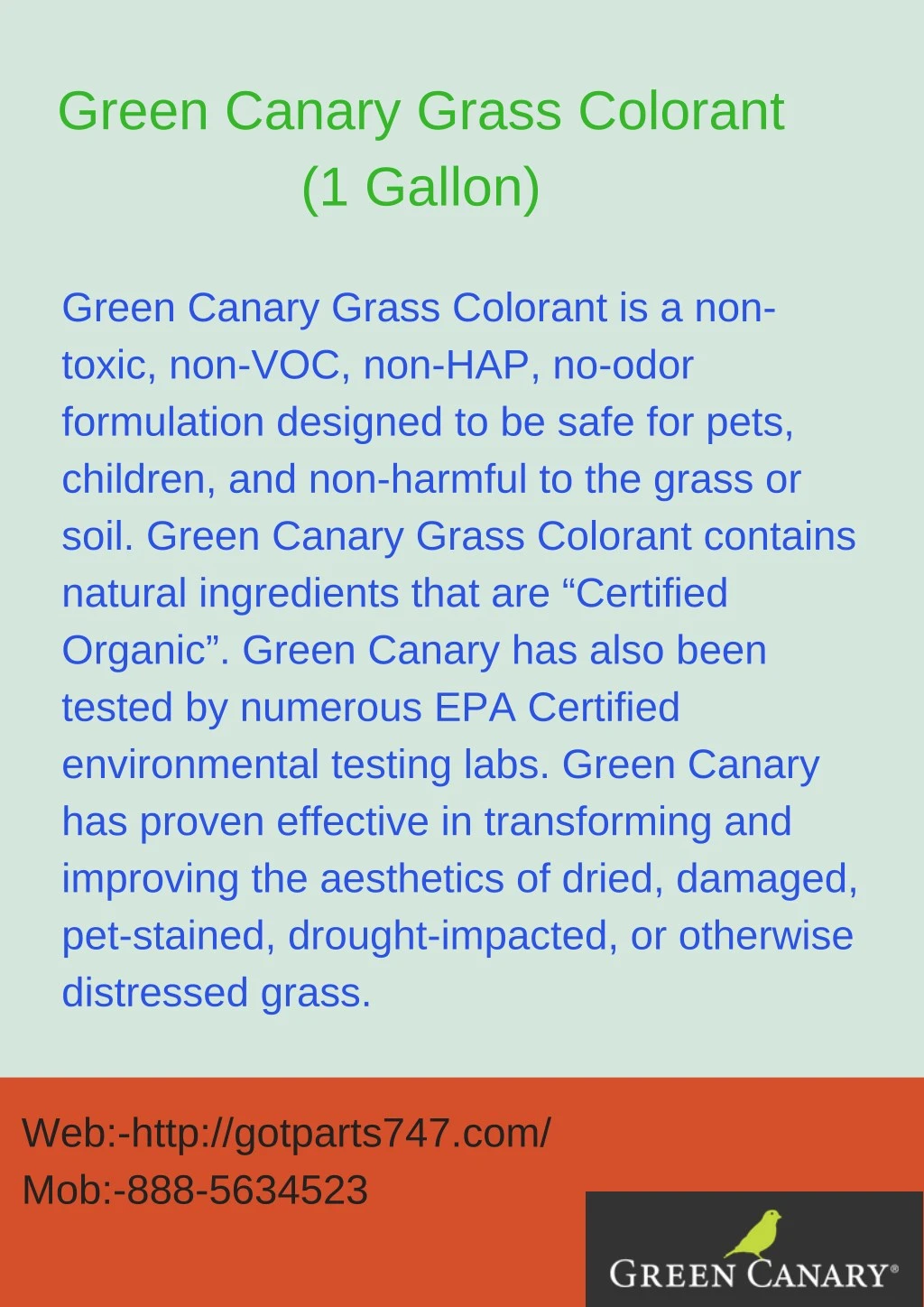 green canary grass colorant 1 gallon n.