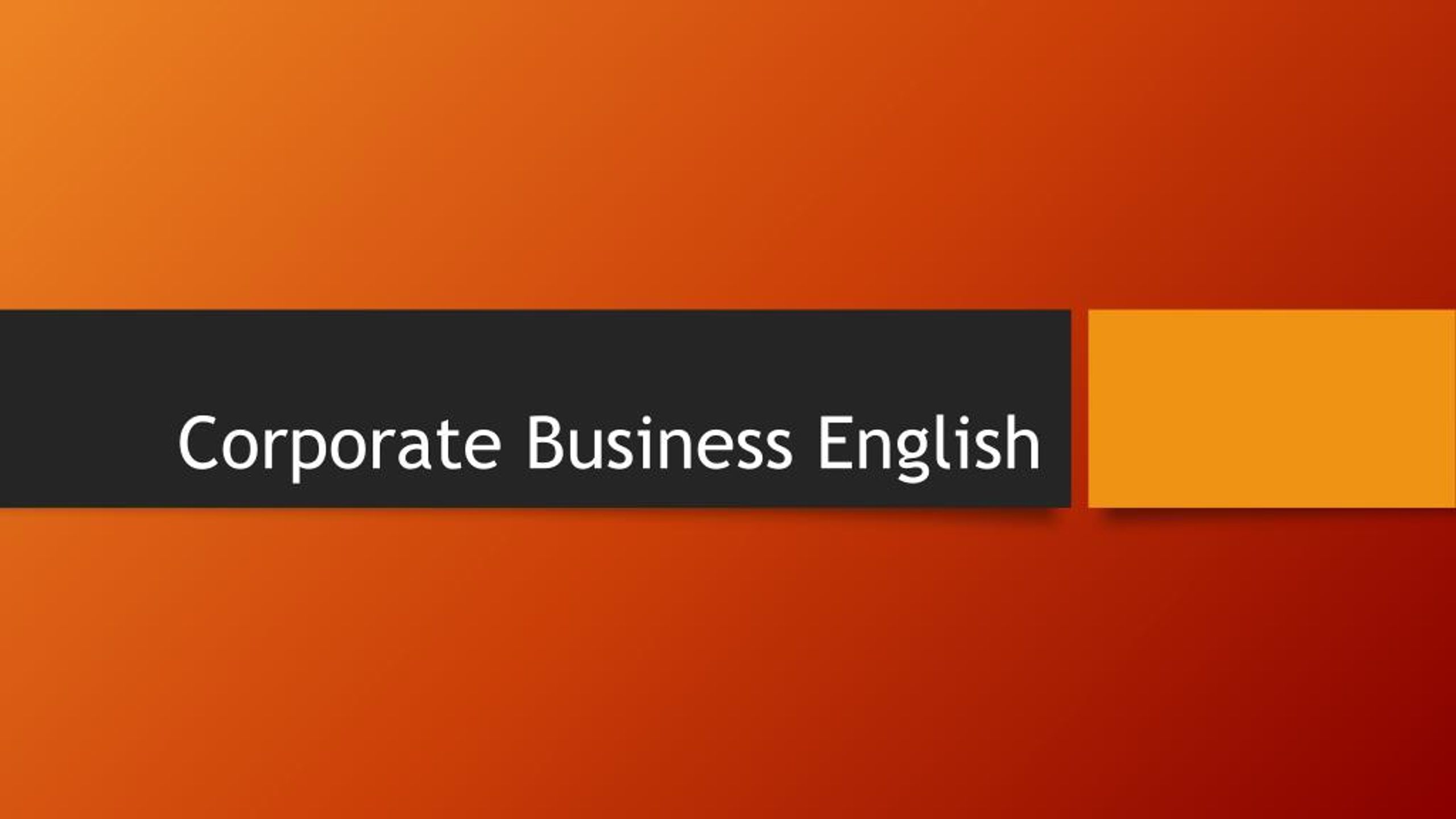 english company presentation