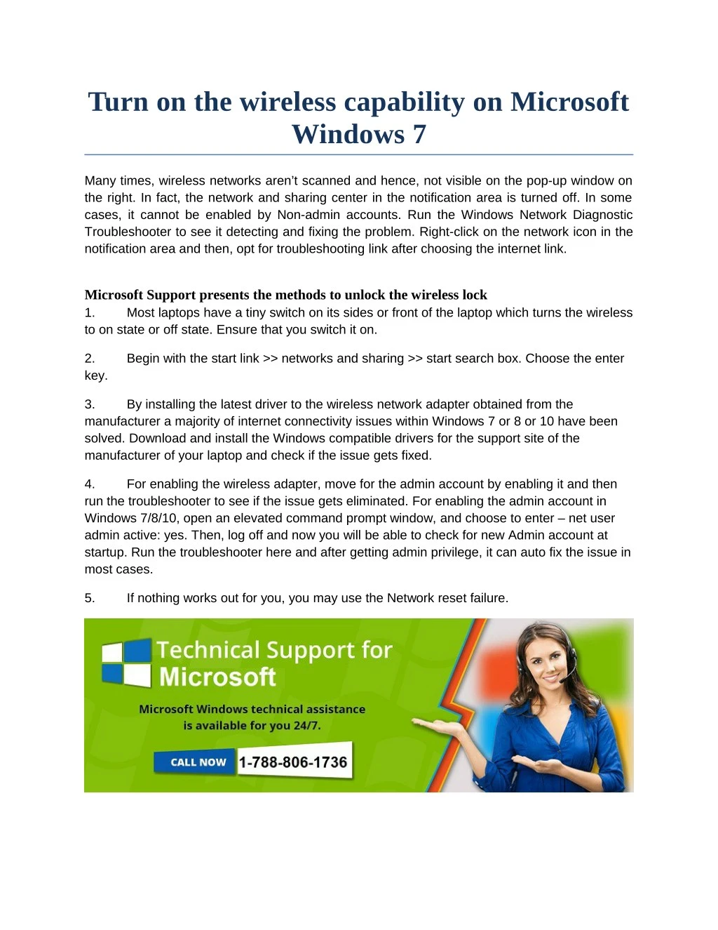 how to turn on wireless in windows 7