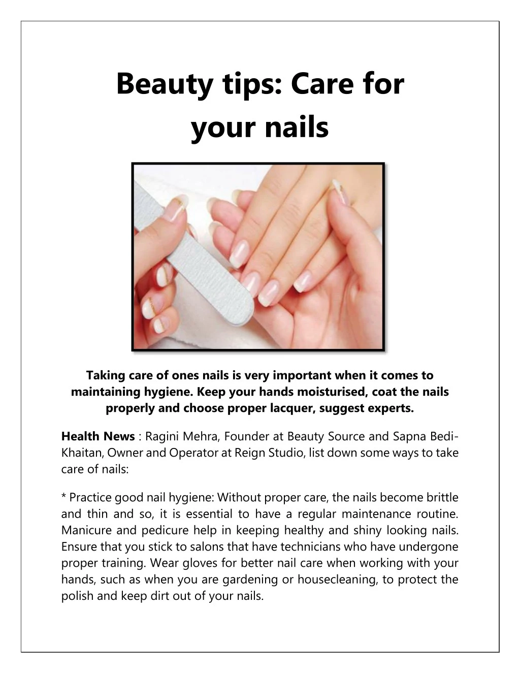 PPT - Beauty Tips Care for Your Nails PowerPoint Presentation, free  download - ID:8000314