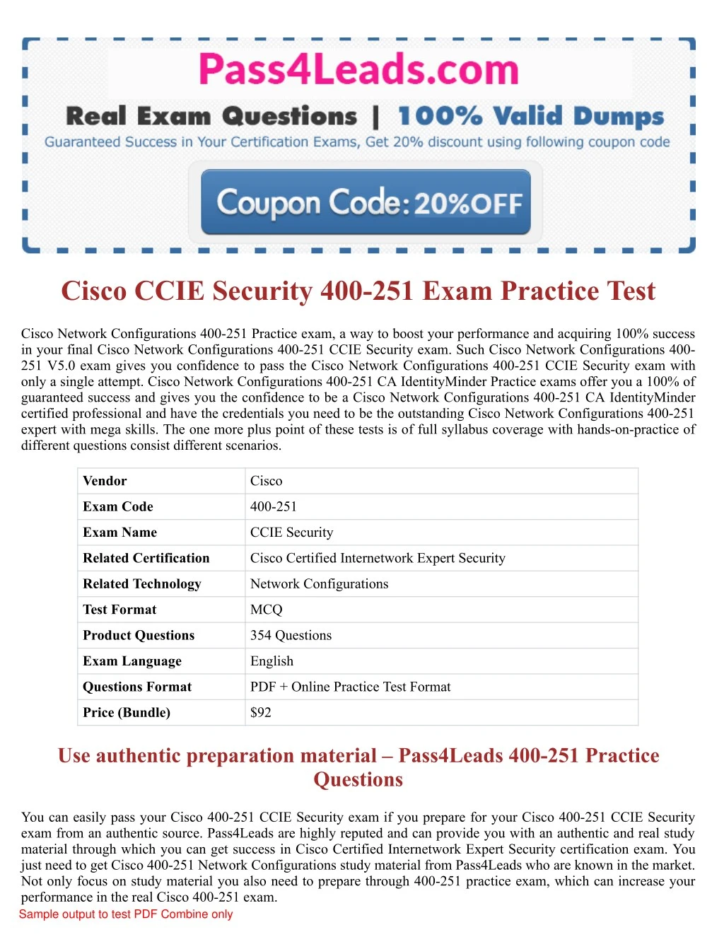 CRT-251 Valid Test Cost