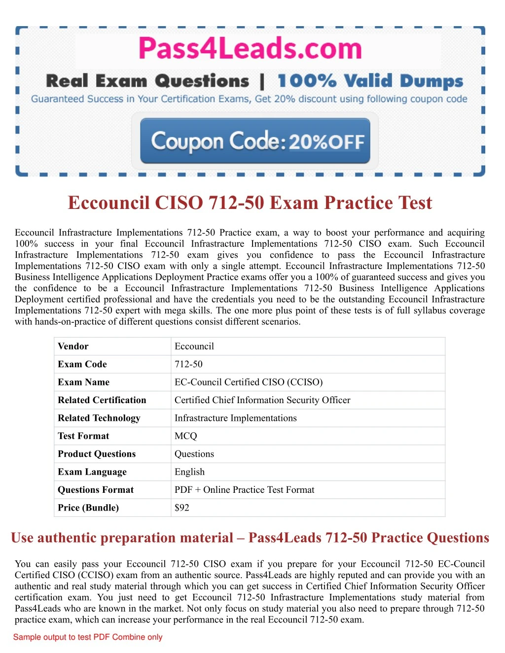 712-50 Certification Practice