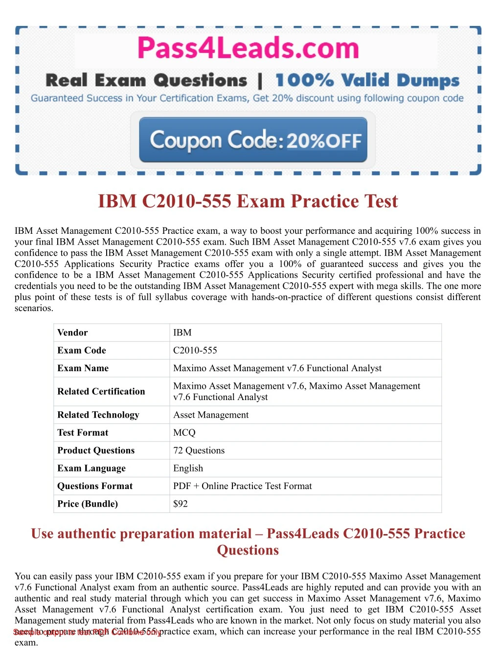 ibm c2010 555 exam practice test n.