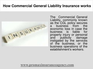 PPT - Commercial General Liability Insurance In CA PowerPoint ...