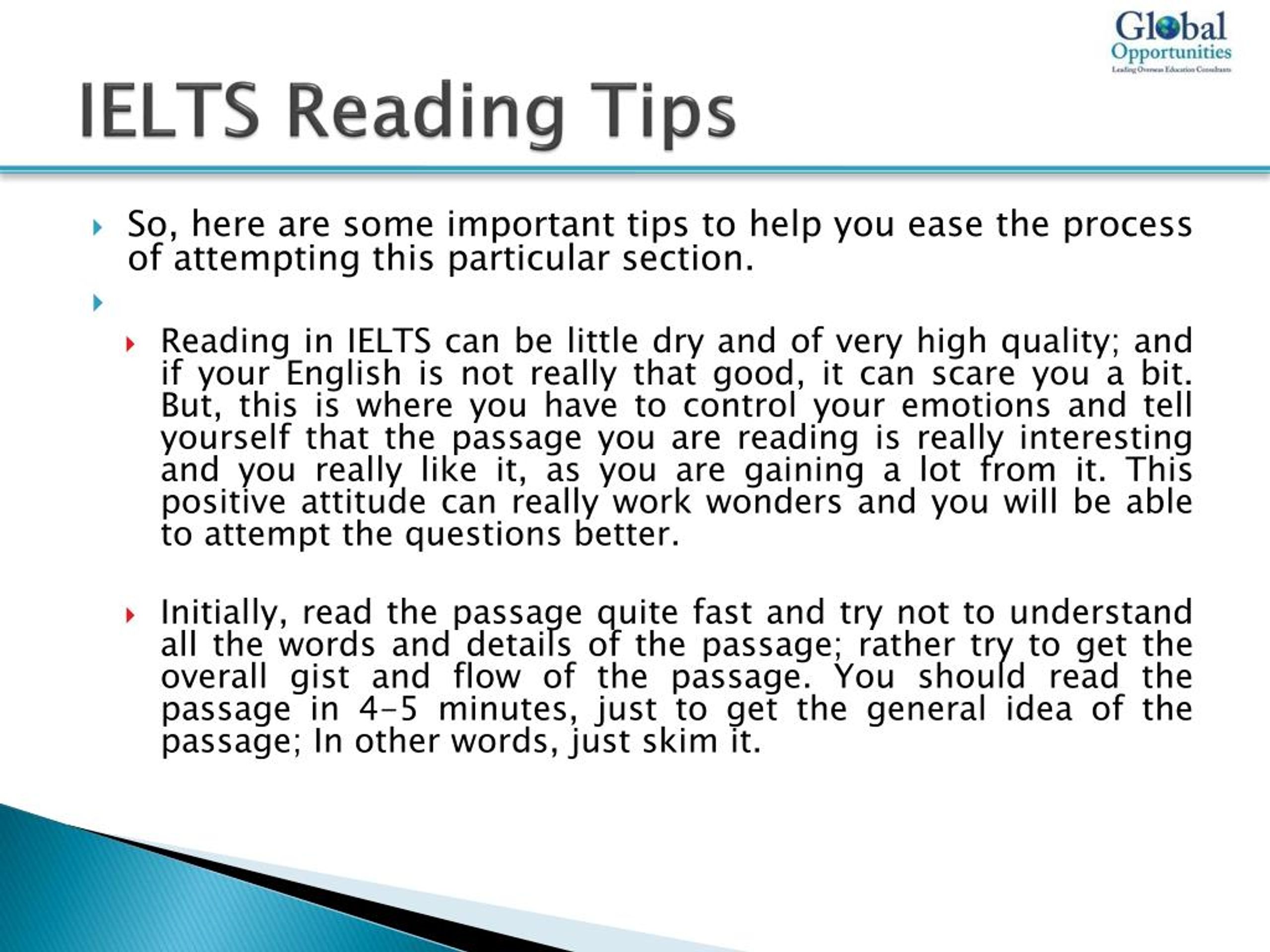 how to prepare for a presentation ielts reading answers