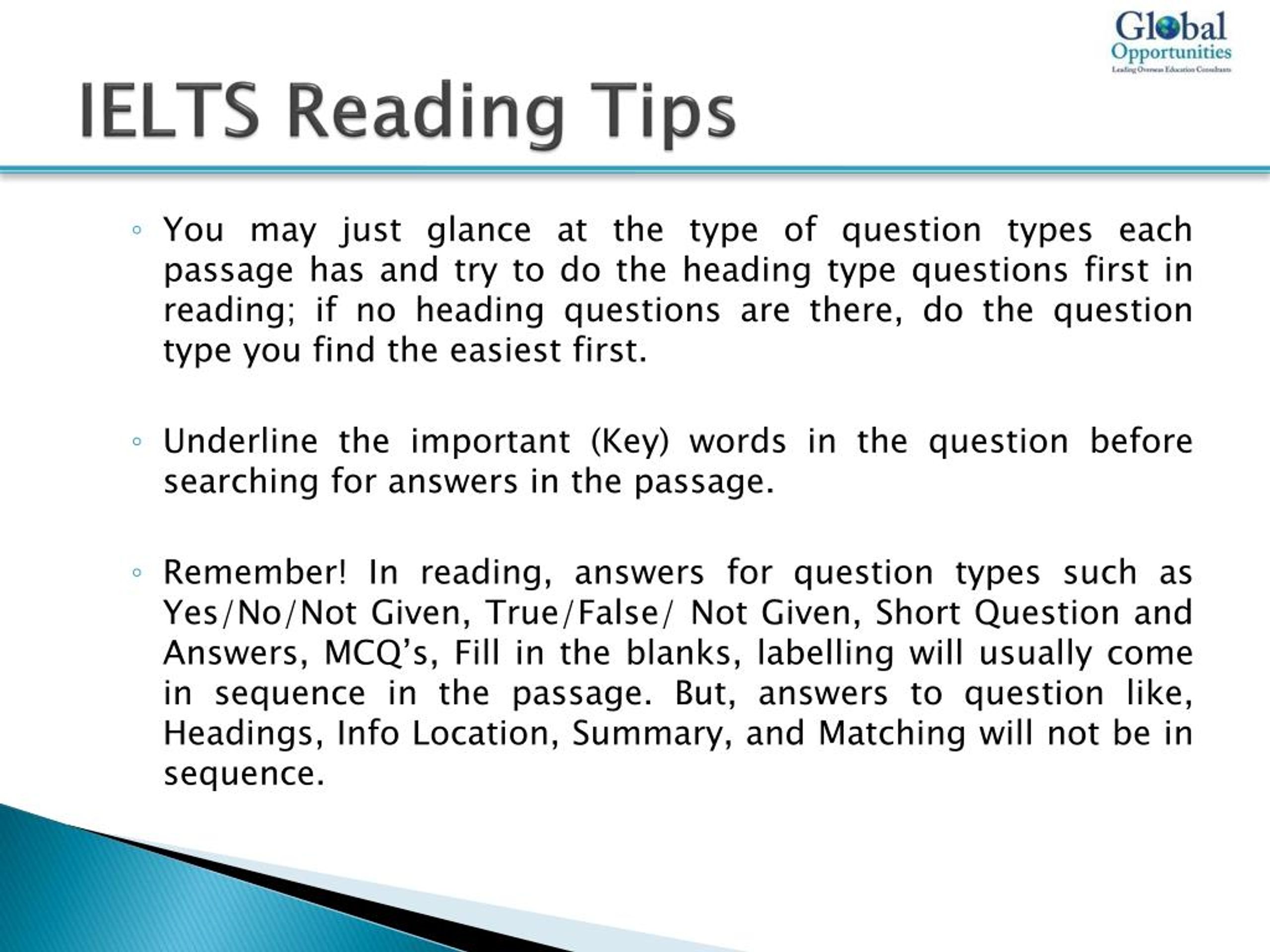 how to prepare for a presentation ielts reading answers