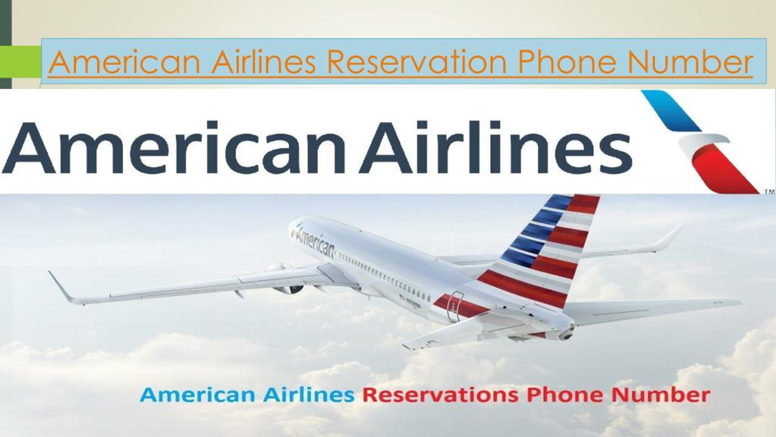 PPT Contact American Airline Reservation Phone Number PowerPoint