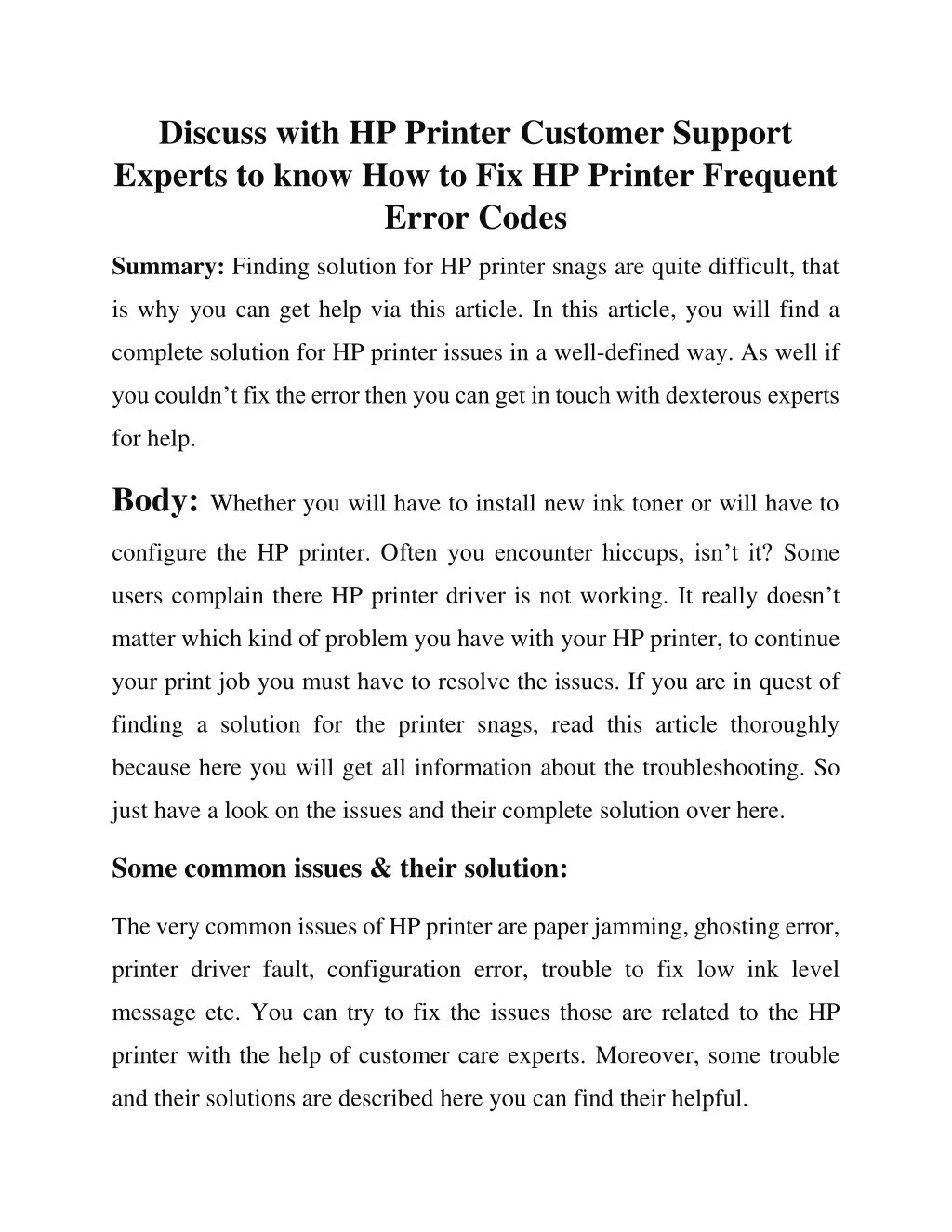 discuss with hp printer customer support experts n.