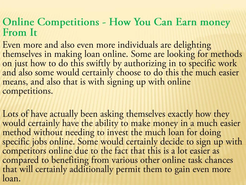online competitions how you can earn money from n.