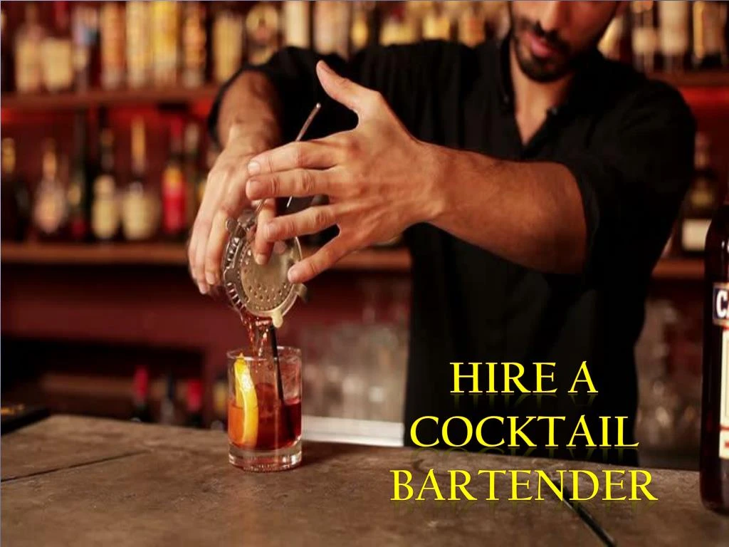 hire a cocktail bartender n.