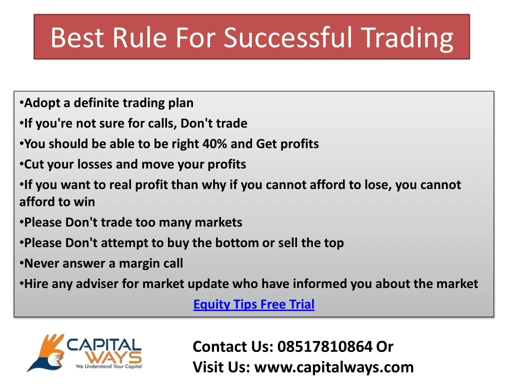 PPT - Best Rule For Successful Trading PowerPoint Presentation, Free ...