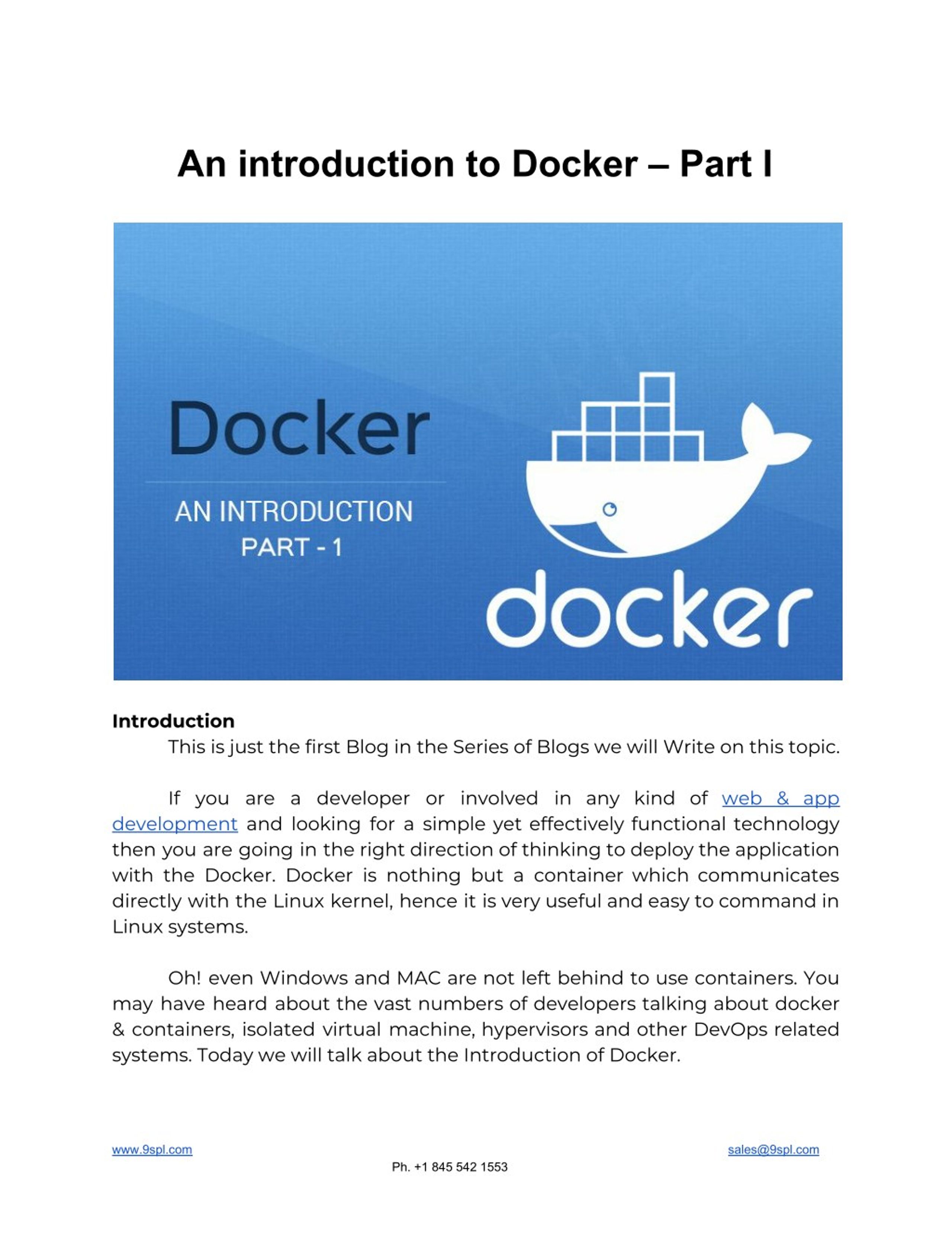 introduction to docker presentation