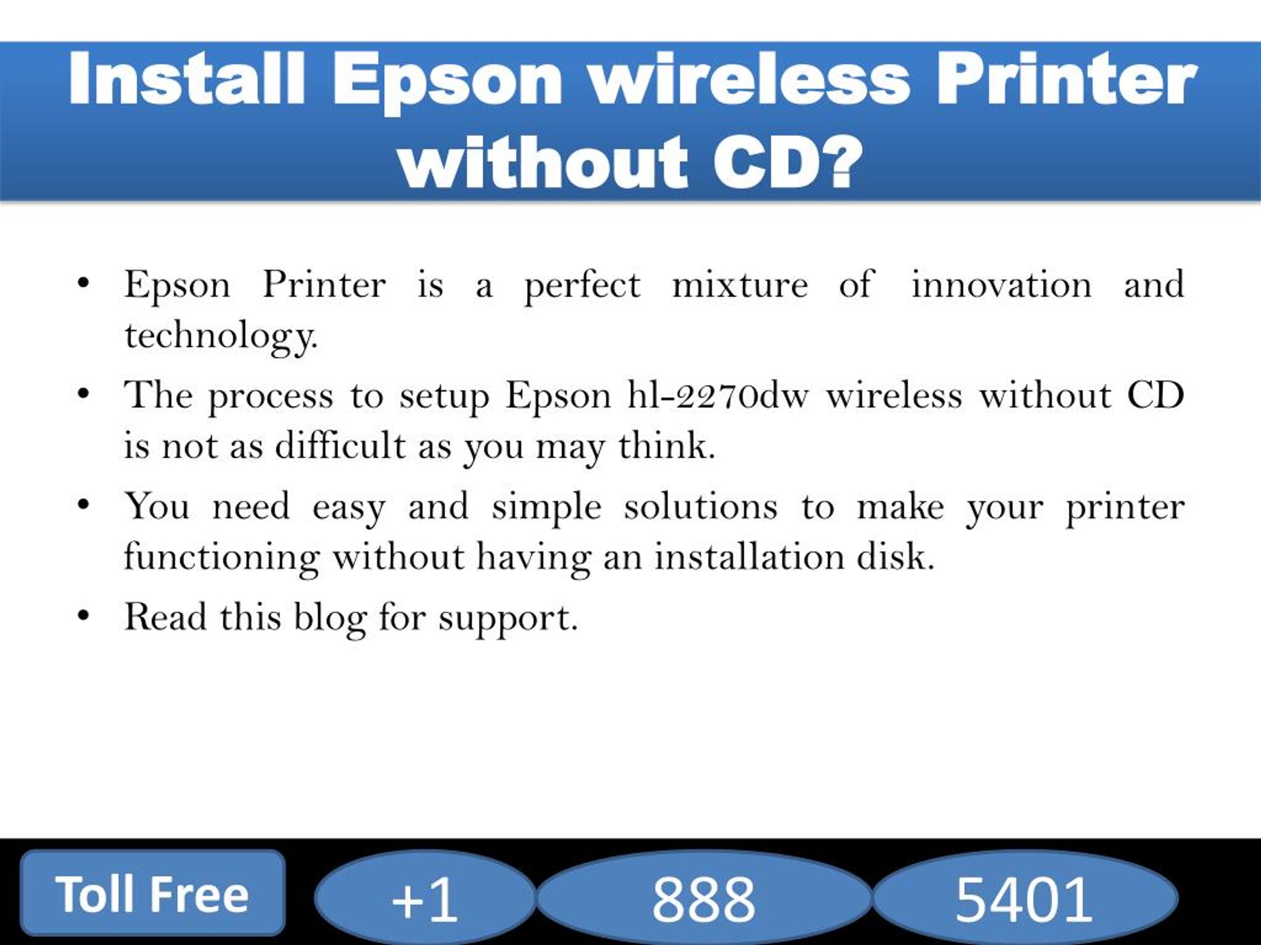 Ppt How To Install Epson Wireless Printer Without Cd