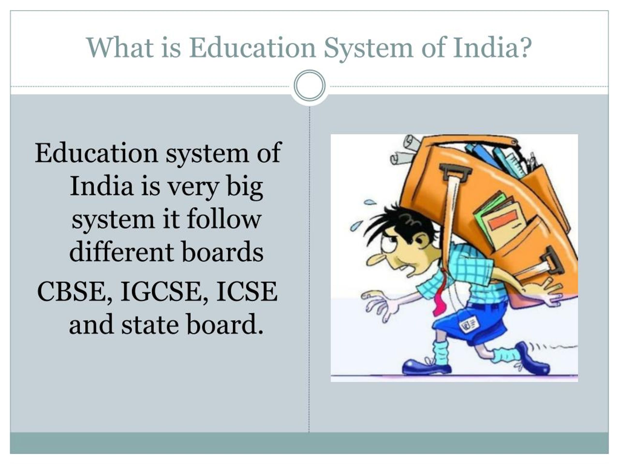 short note on education system in india