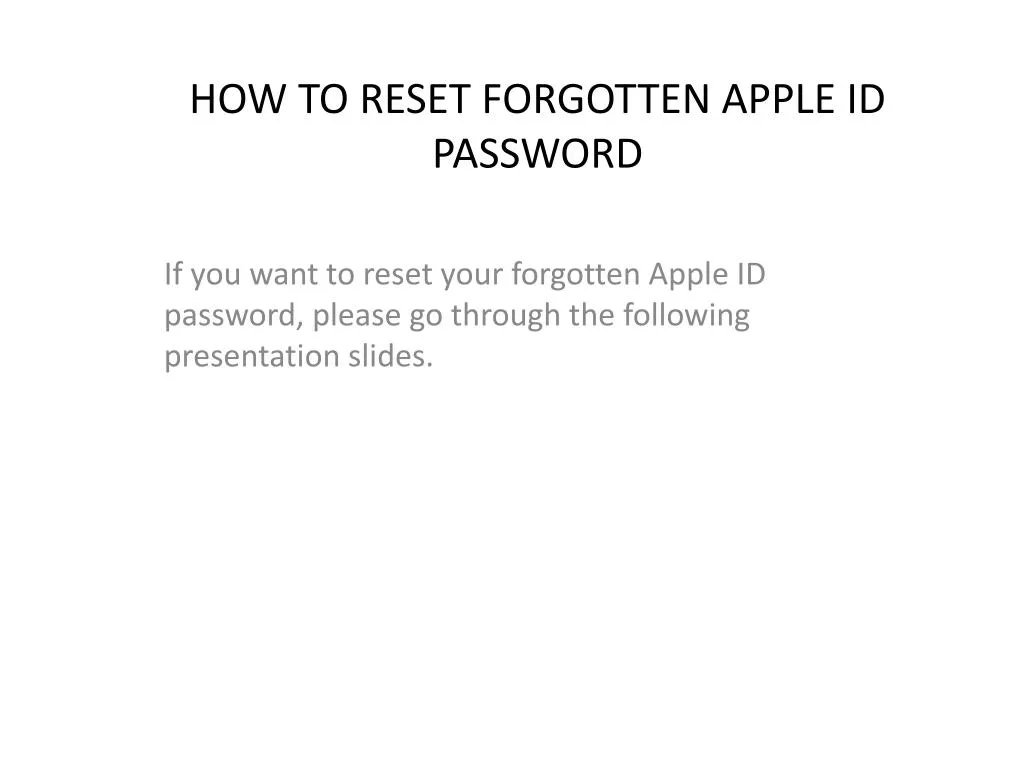 how to reset forgotten password on mac