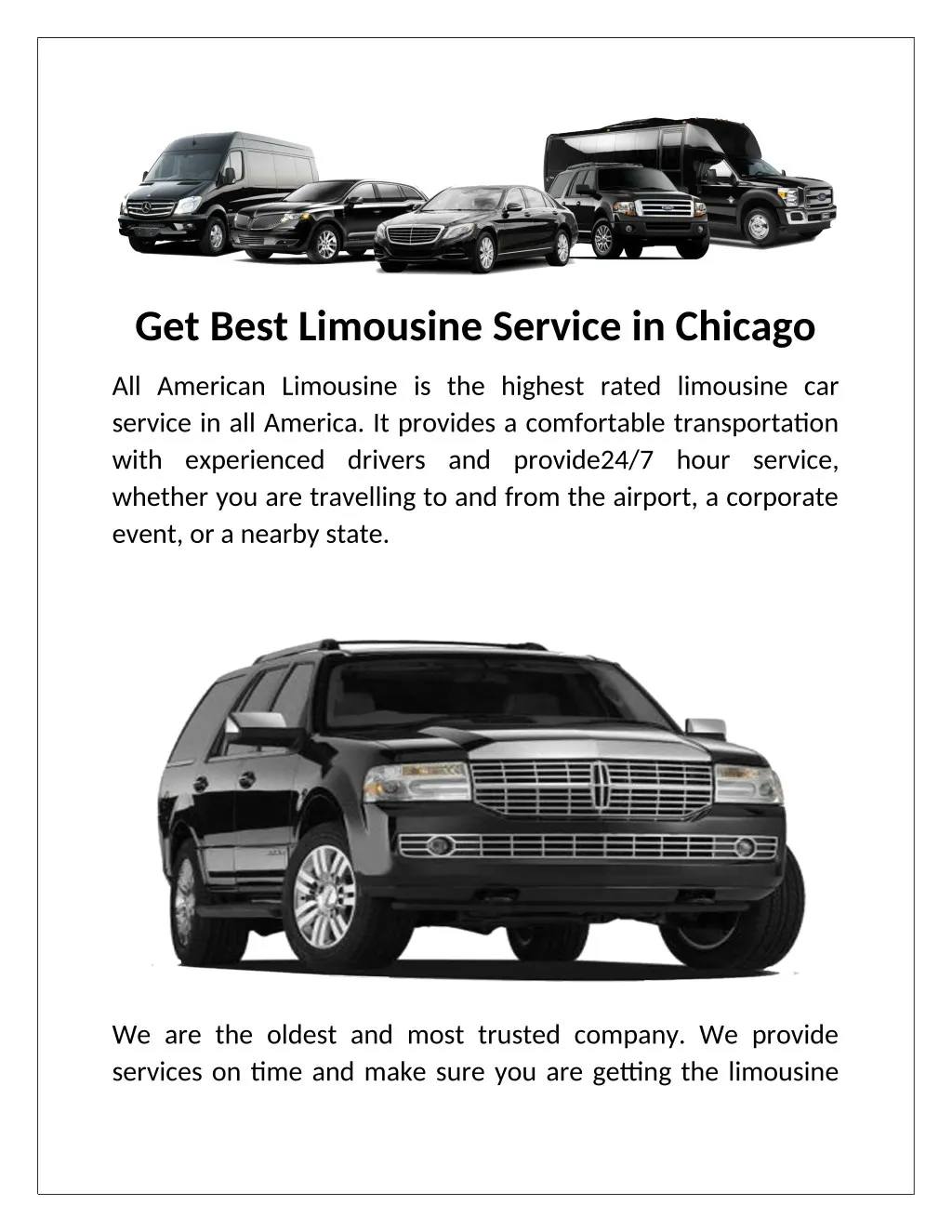 get best limousine service in chicago n.