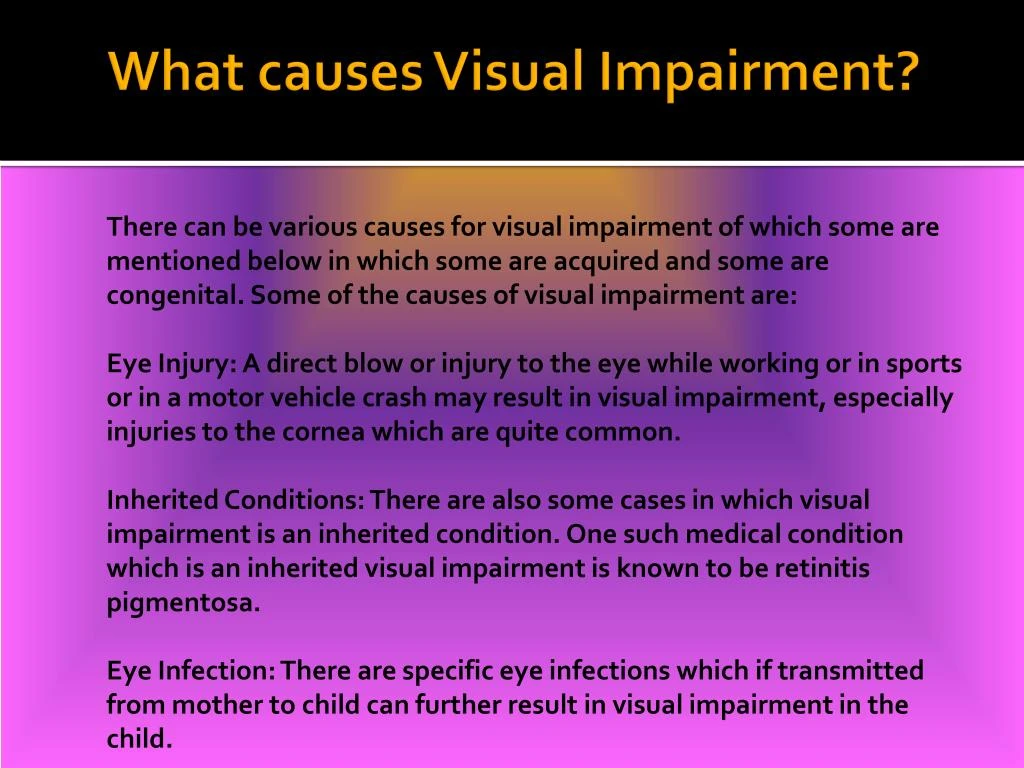 common causes of visual impairment
