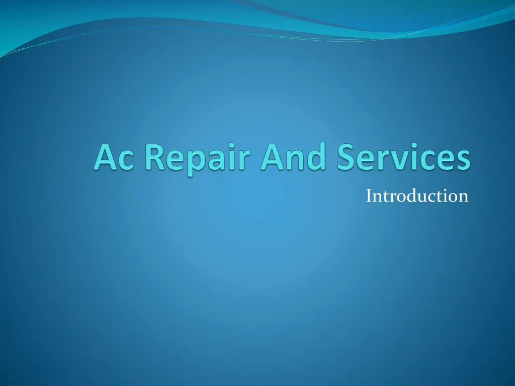 ac repair and services n.