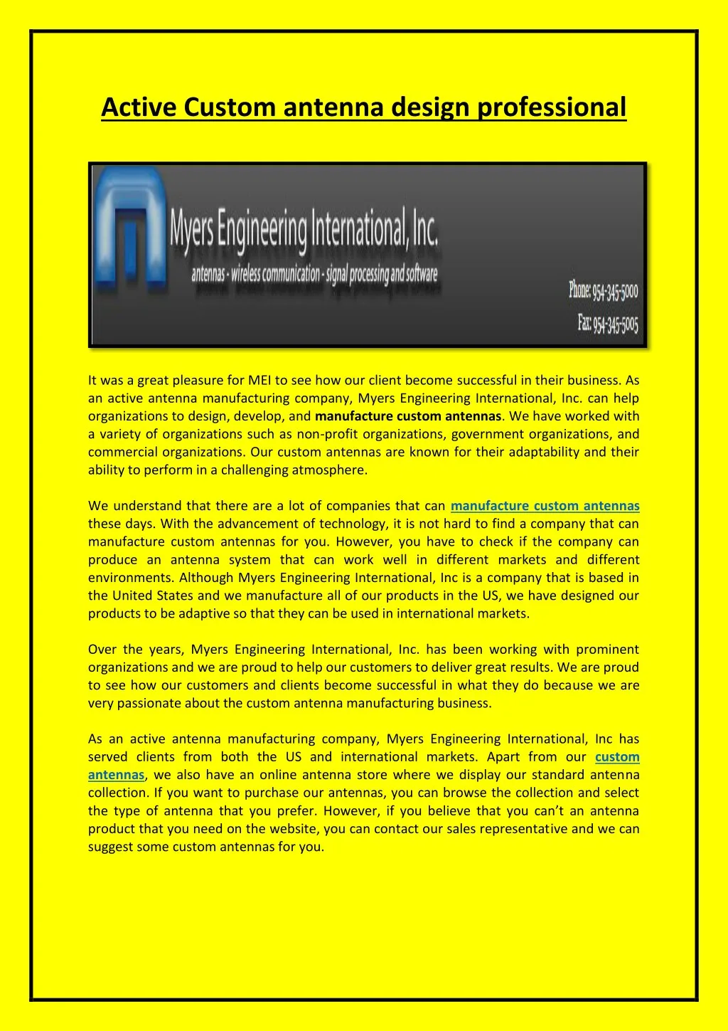 PPT Active Custom antenna design professional PowerPoint Presentation