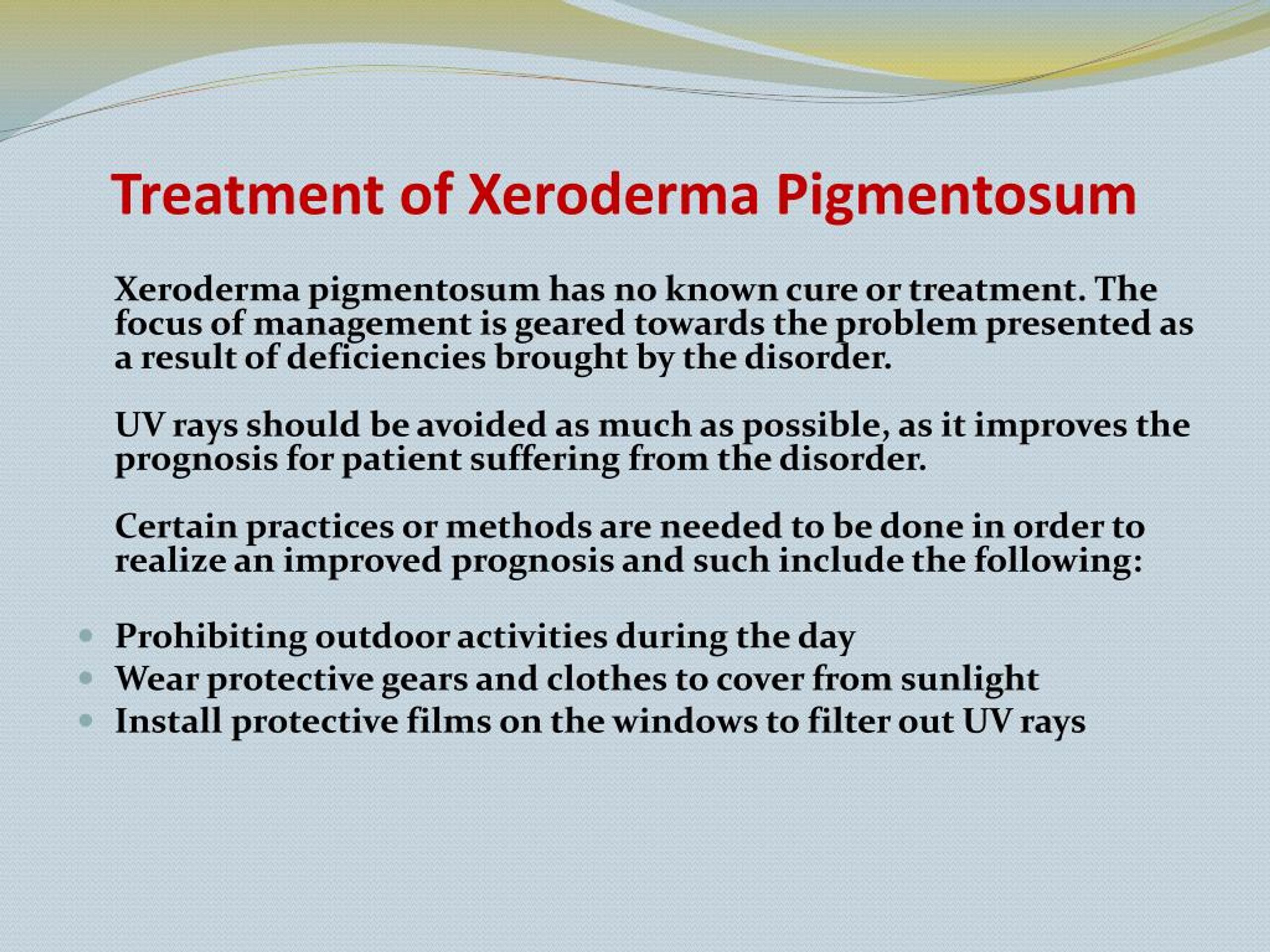 Ppt Xeroderma Pigmentosum Causes Symptoms Daignosis