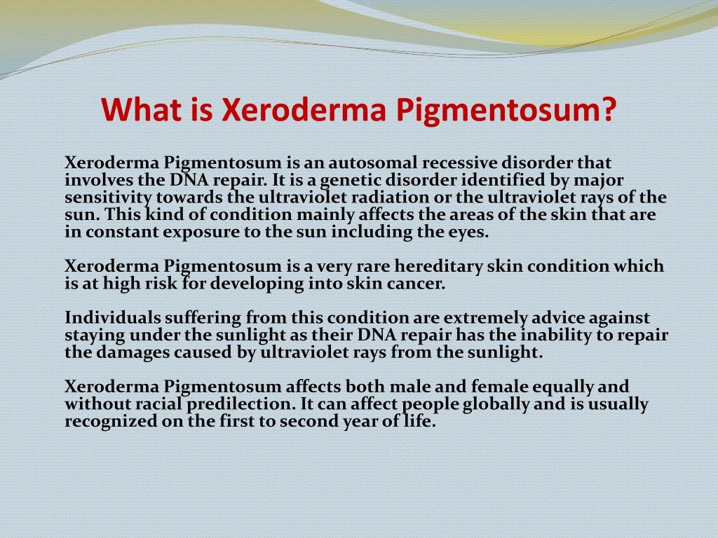 Xeroderma Pigmentosum Treatment