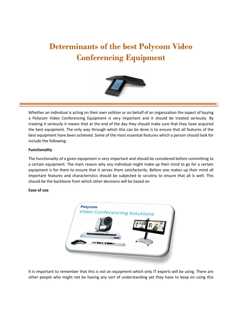 Portable polycom video conferencing image