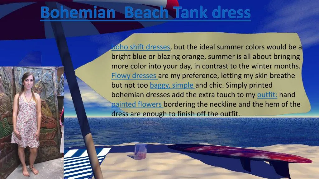 bohemian beach tank dress n.