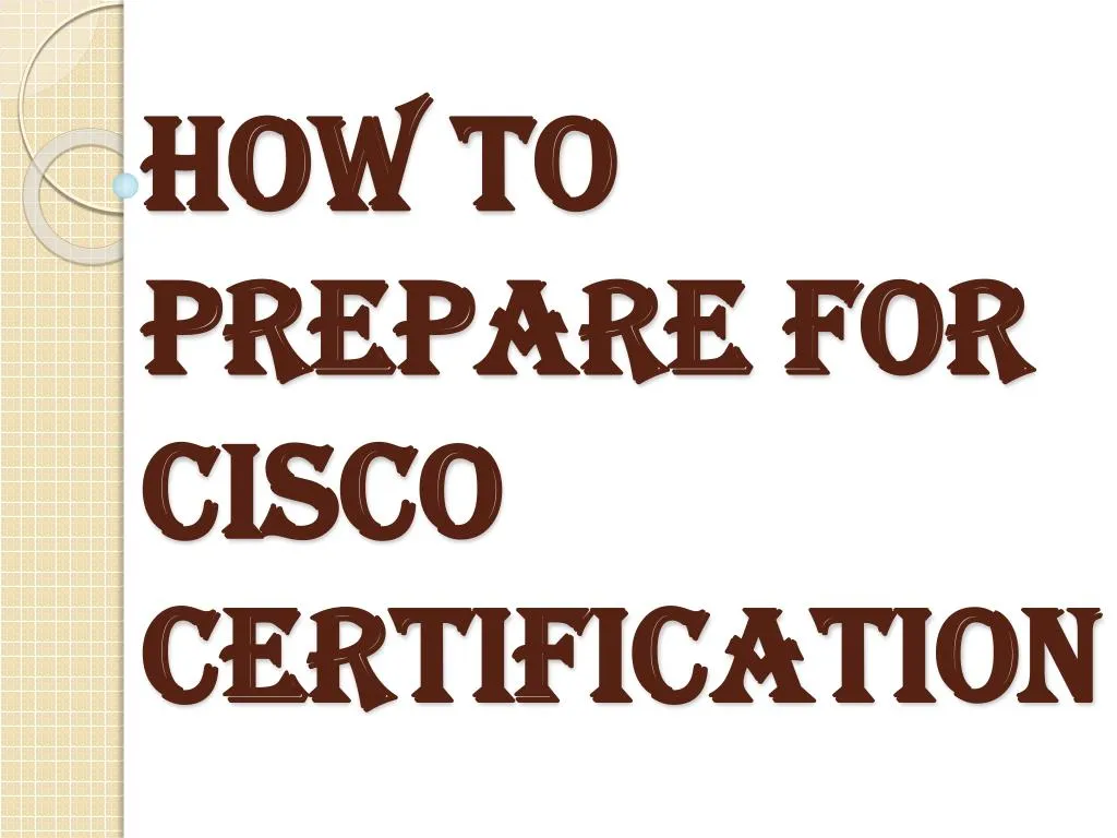 how to prepare for cisco certification n.