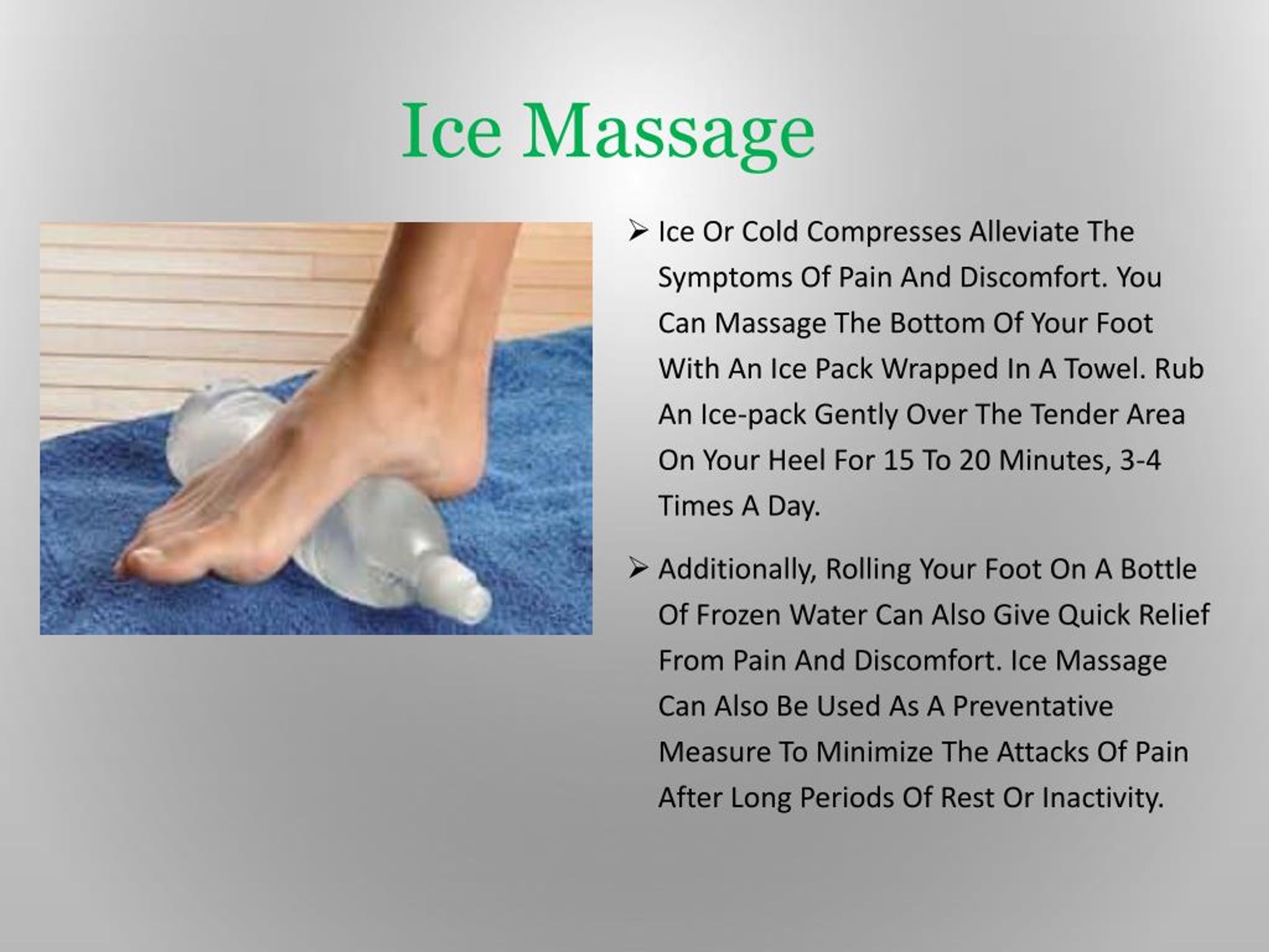 ice bottle massage for plantar fasciitis