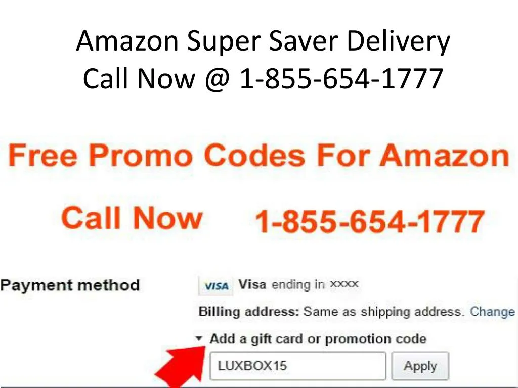 PPT Amazon Free Shipping Promo Call Now 18556541777 PowerPoint