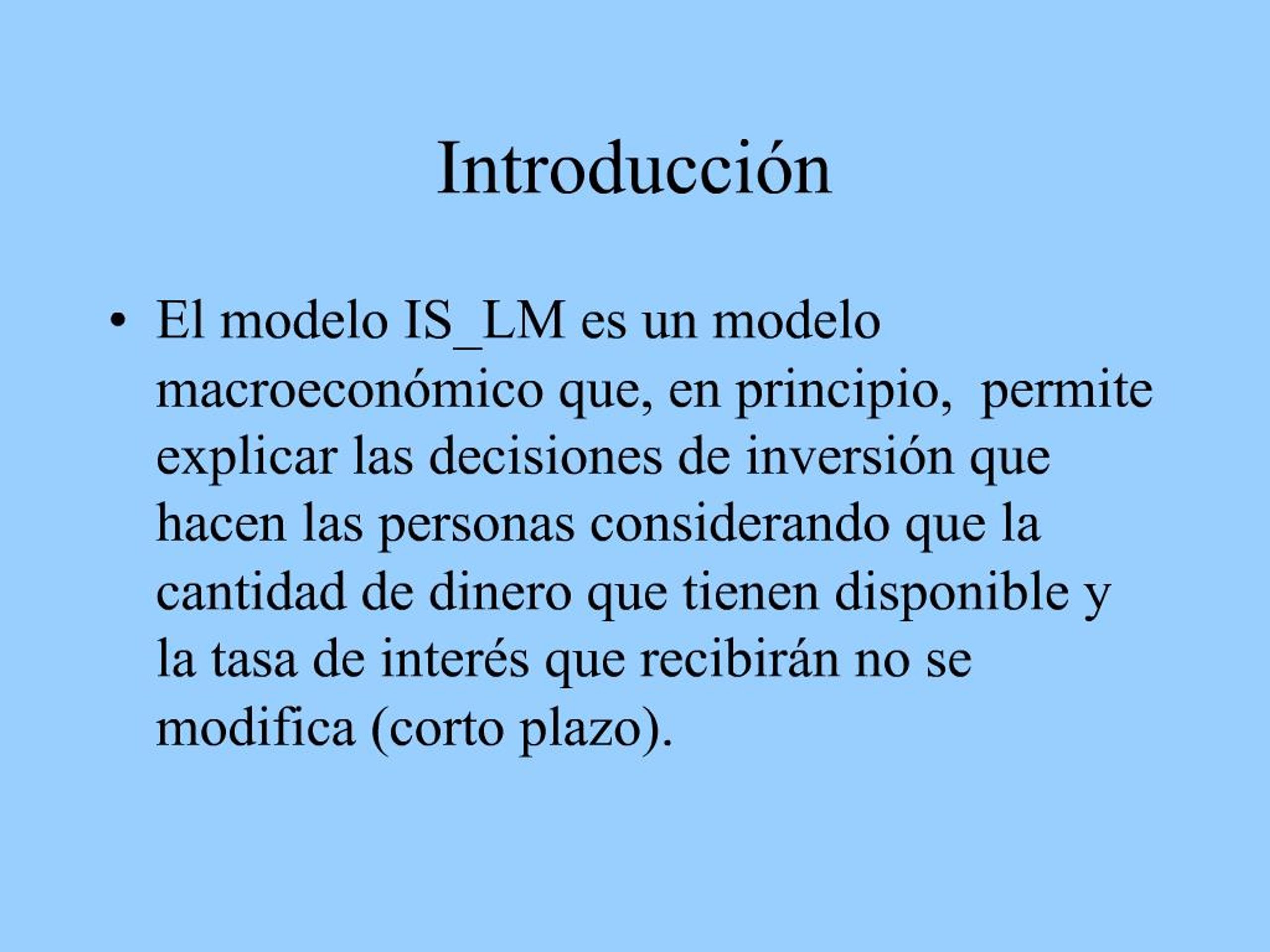 PPT - El Modelo IS-LM PowerPoint Presentation, free download - ID:801390