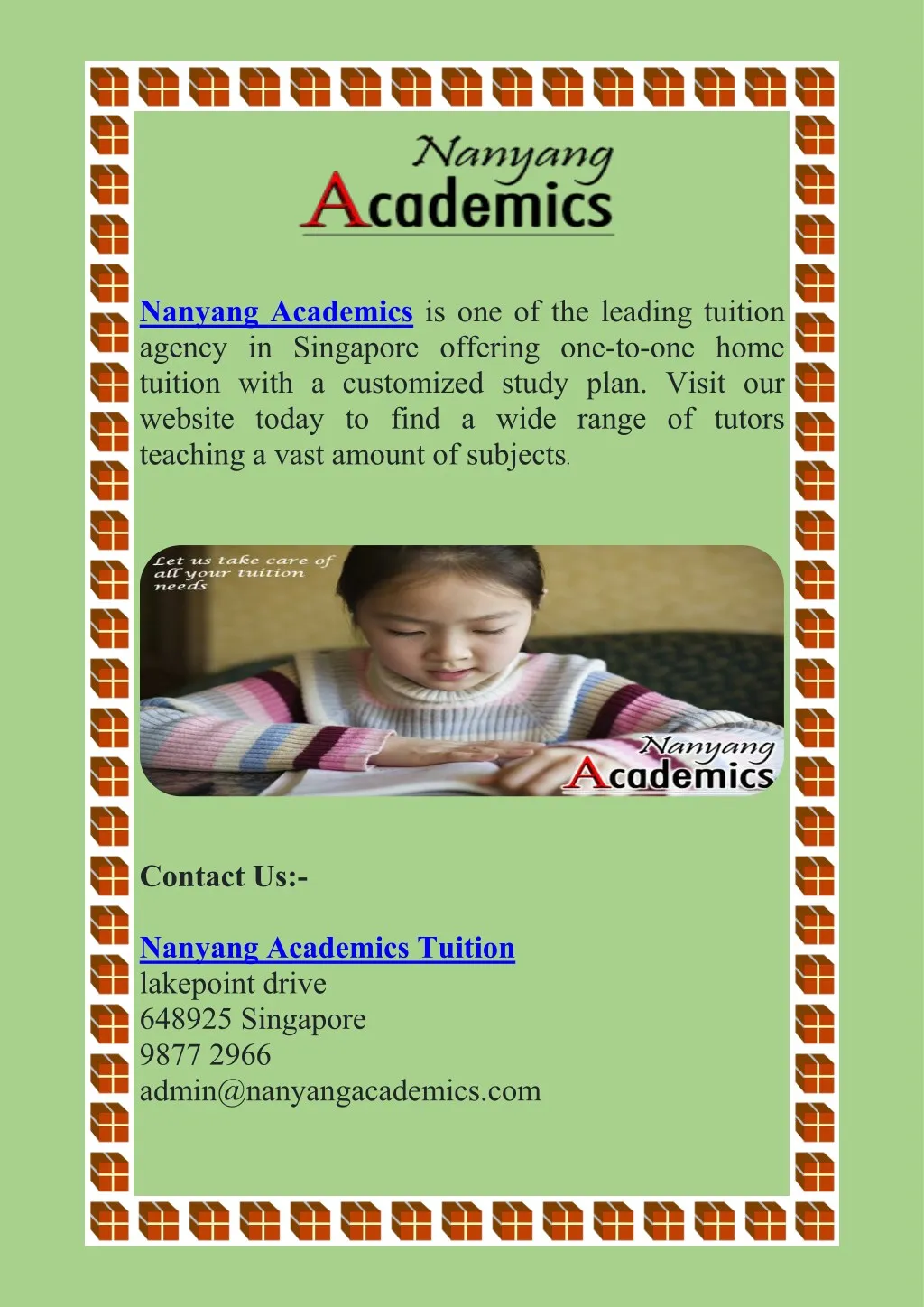 nanyang tuition assignments