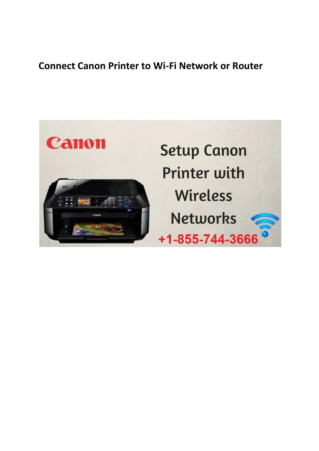 connect canon printer to wi fi network or router n.