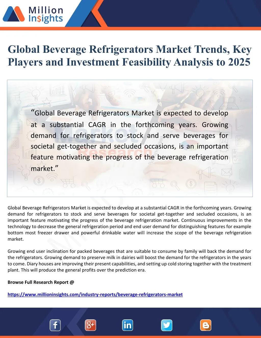 PPT Global Beverage Refrigerators Market Trends, Key Players and