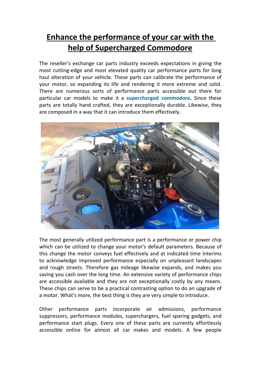 enhance the performance of your car with the help n.
